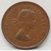 AUSTRALIA 1961 . HALF 1/2  PENNY . ERROR / VARIETY . WEAK STRIKE OR OIL FILLED DIE